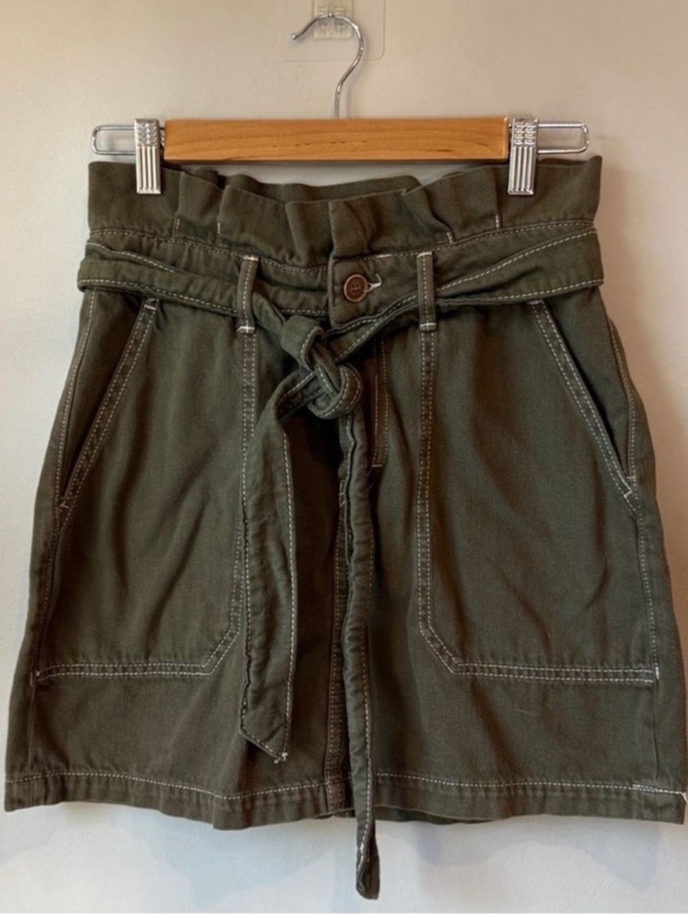 Free People Paper Bag Mini Skirt